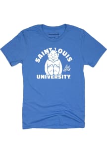 Homefield Saint Louis Billikens Blue Retro Logo Short Sleeve Fashion T Shirt
