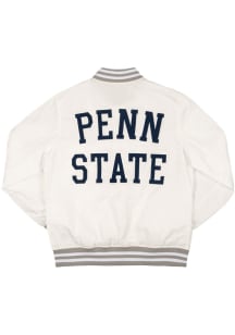 Homefield Penn State Nittany Lions Mens White Vintage Logo White Out Bomber Light Weight Jacket