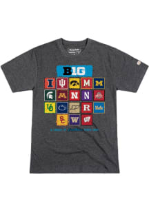 Homefield Big Ten Charcoal 2024 Inaugural Year Short Sleeve Fashion T Shirt