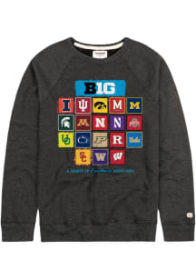 Homefield Big Ten Mens Charcoal 2024 Inaugural Year Long Sleeve Fashion Sweatshirt