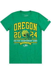 Homefield Oregon Ducks Green 2024 Big Ten Football Championship Helmet Short Sleeve Fashion T Shir..