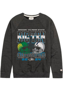 Homefield Big Ten Mens Charcoal 2024 Big Ten Football Championship Team Helmets Long Sleeve Fashio..