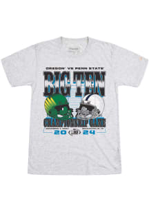 Homefield Big Ten Ash 2024 Big Ten Football Championship Team Helmets Short Sleeve Fashion T Shirt
