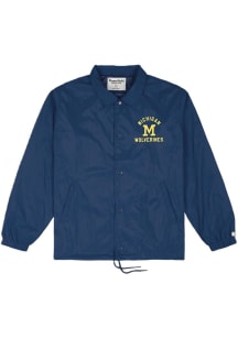 Homefield Michigan Wolverines Mens Blue Coaches Light Weight Jacket