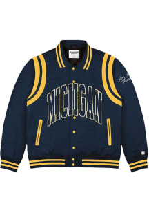 Homefield Michigan Wolverines Mens Blue Premium Bomber Medium Weight Jacket