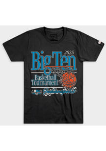 Homefield Big Ten Black 2025 Big Ten Basketball Tournament Short Sleeve Fashion T Shirt