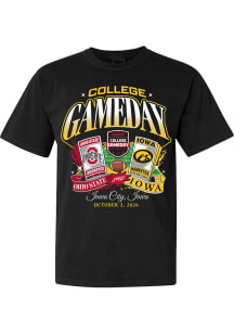 Something Inked Iowa Hawkeyes Black ESPN College Gameday vs Ohio State Buckeyes Tickets Short Slee..