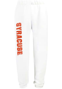 Hype and Vice Syracuse Orange Womens Classic White Sweatpants