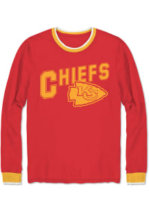 Junk Food Clothing Kansas City Chiefs Red Ringer Long Sleeve Fashion T Shirt