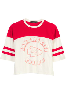 Junk Food Clothing Kansas City Chiefs Womens White Hail Mary Short Sleeve T-Shirt
