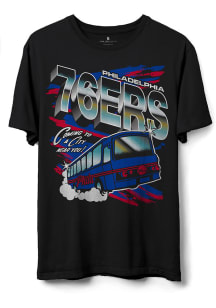 Junk Food Clothing Philadelphia 76ers Black Road Trip Short Sleeve T Shirt