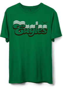 Junk Food Clothing Philadelphia Eagles Kelly Green VINTAGE EAGLES Design Short Sleeve T Shirt