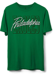 Junk Food Clothing Philadelphia Eagles Kelly Green VINTAGE EAGLES Style Short Sleeve T Shirt