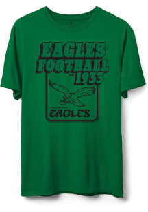 Junk Food Clothing Philadelphia Eagles Kelly Green VINTAGE EAGLES Classic Short Sleeve T Shirt