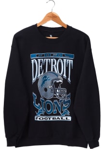 Junk Food Clothing Detroit Lions Mens Black Flea Market Long Sleeve Crew Sweatshirt