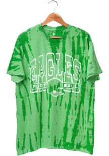 Junk Food Clothing Philadelphia Eagles Kelly Green Flea Market Tie-Dye Short Sleeve Fashion T Shir..