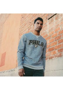 Junk Food Clothing Philadelphia 76ers Mens Grey Marled French Terry Long Sleeve Fashion Sweatshirt