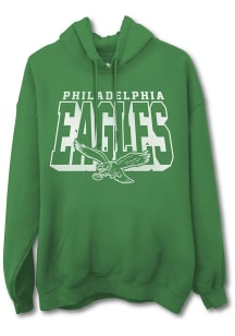 Junk Food Clothing Philadelphia Eagles Mens Kelly Green Play Action Flea Market Long Sleeve Hoodie