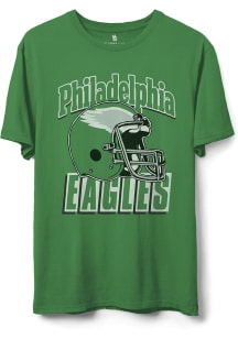 Junk Food Clothing Philadelphia Eagles Kelly Green Throwback Helmet Flea Market Short Sleeve T Shi..