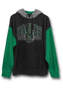 Junk Food Clothing Philadelphia Eagles Mens Black Tri-Colored Blocked Long Sleeve Lightweight Hood..