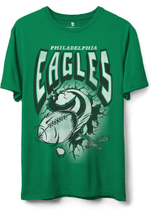 Junk Food Clothing Philadelphia Eagles Kelly Green Breakthru Short Sleeve T Shirt