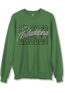 Junk Food Clothing Philadelphia Eagles Mens Kelly Green Timeout Flea Market Long Sleeve Crew Sweat..