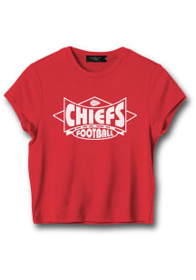 Junk Food Clothing Kansas City Chiefs Womens Red Baby Short Sleeve T-Shirt