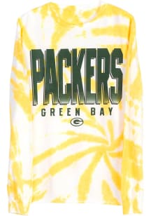 Junk Food Clothing Green Bay Packers White TIE DYE Long Sleeve Fashion T Shirt