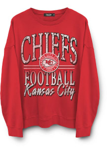 Junk Food Clothing Kansas City Chiefs Mens Red Lateral Long Sleeve Fashion Sweatshirt