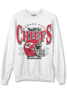 Junk Food Clothing Kansas City Chiefs Mens White Conversion Long Sleeve Fashion Sweatshirt