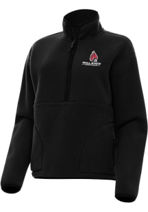 Antigua Ball State Cardinals Womens Black Figure Qtr Zip