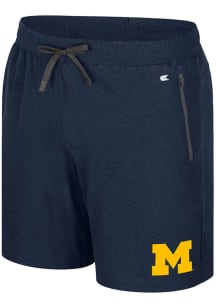 Colosseum Michigan Wolverines Mens Navy Blue Leto Shorts