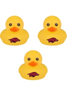 Arkansas Razorbacks Cardinal Red 3pk Rubber Duck
