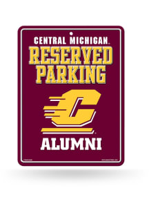Central Michigan Chippewas Alumni Metal Parking Sign - Maroon