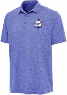 Antigua Los Angeles Dodgers Mens Blue Back to Back World Series Champions Par 3 Short Sleeve Polo
