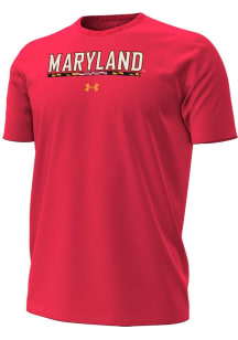 Under Armour Maryland Terrapins Red Maryland Bar Performance Short Sleeve T Shirt