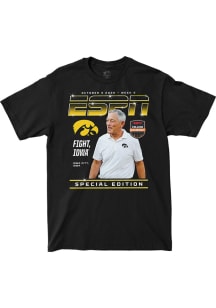 Kirk Ferentz Iowa Hawkeyes Black Football ESPN College Gameday Magazine Cover Short Sleeve Fashion..