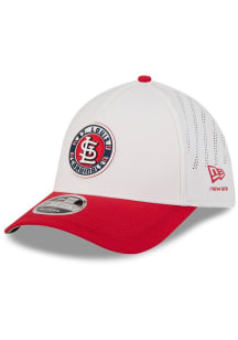New Era St Louis Cardinals Mens White 2T Patch 39THIRTY A Frame Flex Hat