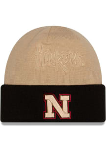 New Era Nebraska Cornhuskers Brown DL Embossed Cuff Mens Knit Hat
