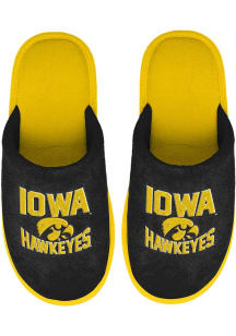 Iowa Hawkeyes Wordmark Stacked Big Logo Mens Slippers