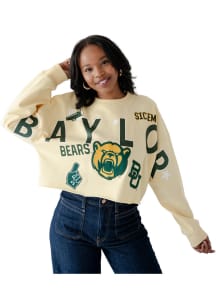 Gameday Social Baylor Bears Womens Yellow Patched Up Crew Sweatshirt