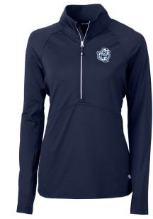 Cutter and Buck Michigan Wolverines Womens Blue Adapt Eco Qtr Zip Pullover