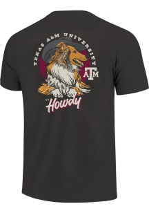 Texas A&M Aggies Graphite Cowboy Hat Mascot Short Sleeve T Shirt