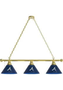 Atlanta Braves 3 Shade Gold Billiard Lamp
