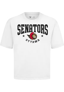 Levelwear Ottawa Senators White Signature Knit Archway Short Sleeve Fashion T Shirt