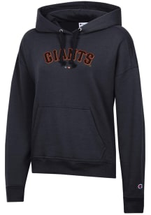 Champion San Francisco Giants Womens Black Powerblend Hooded Sweatshirt