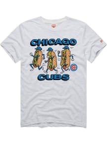 Homage Chicago Cubs Grey Hot Dog Race Short Sleeve Fashion T Shirt