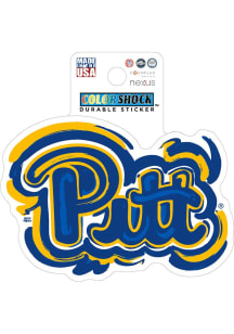Pitt Panthers Justin patten Main 3in Durable Stickers - Blue