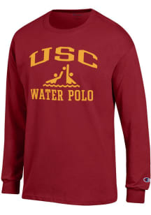 Champion USC Trojans Cardinal Red Water Polo Icon Jersey Long Sleeve T Shirt