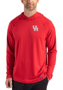 Cutter and Buck Houston Cougars Mens Red Prospect Eco Long Sleeve Hoodie